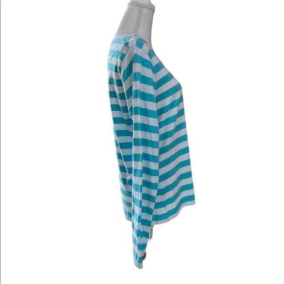 HATLEY WOMENS STRIPED PAJAMA TOP SIZE LARGE - Picture 3 of 8